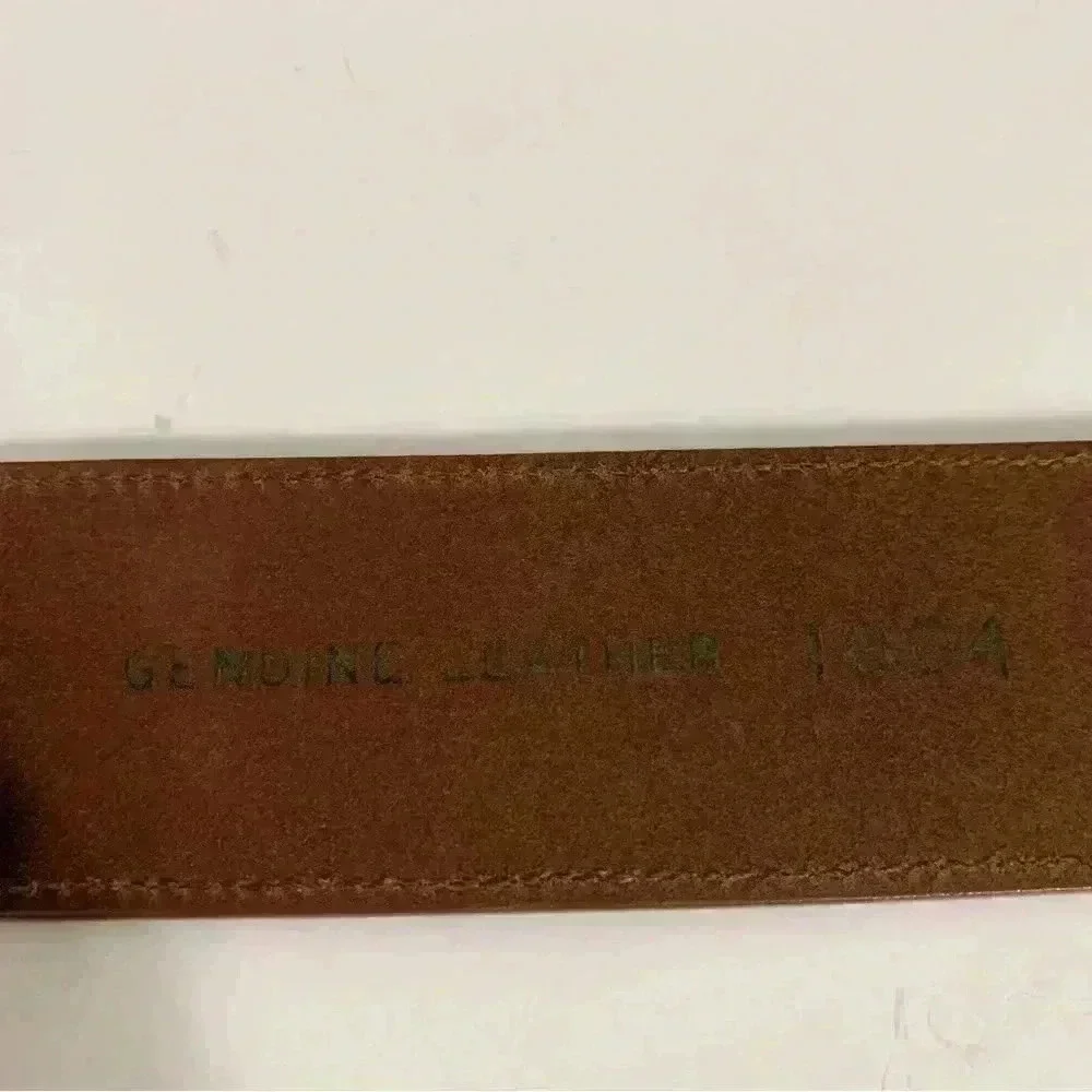 Linea Pelle Genuine Leather Brown Belt Size Medium